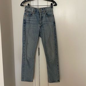 Agolde high-waisted, straight leg jeans. Worn but still in PERFECT condition.